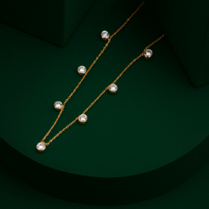 Timeless Bezel-Set Diamond Necklace in 18KT Yellow Gold