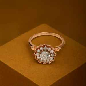 Blushing Bloom Diamond Ring in Rose Gold