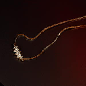 Chevron Elegance Diamond Necklace in 18KT Gold
