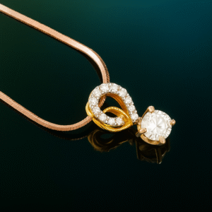 Elegant Teardrop Diamond Pendant | Gw-1.72 gm | Dia-0.17 ct | Bd-0.60 ct