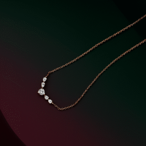 Delicate Graduated Diamond Necklace in 18KT Rose Gold