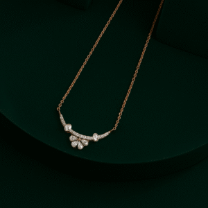 Radiant Petal Diamond Necklace in 18KT Rose Gold