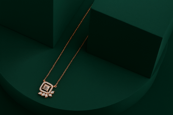 Majestic Illusion Diamond Pendant in 18KT Rose Gold