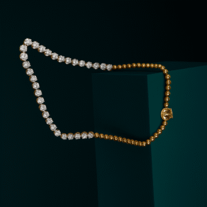 Classic Diamond Beaded Mangalsutra in 18K Yellow Gold | 21.79 Ct Diamonds, 51.85 gm Gold