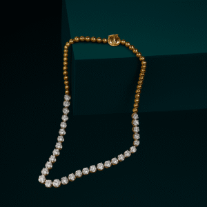 Classic Diamond Vati Necklace in 18KT Yellow Gold