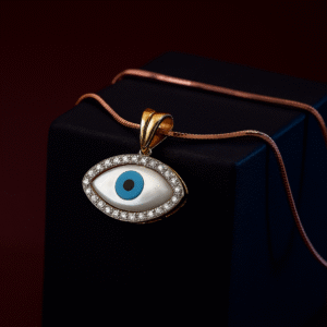 Diamond Evil Eye Pendant – GW 2.440 gm | Dia 0.33 ct