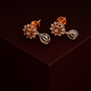 Floral Cascade Diamond Drop Earrings