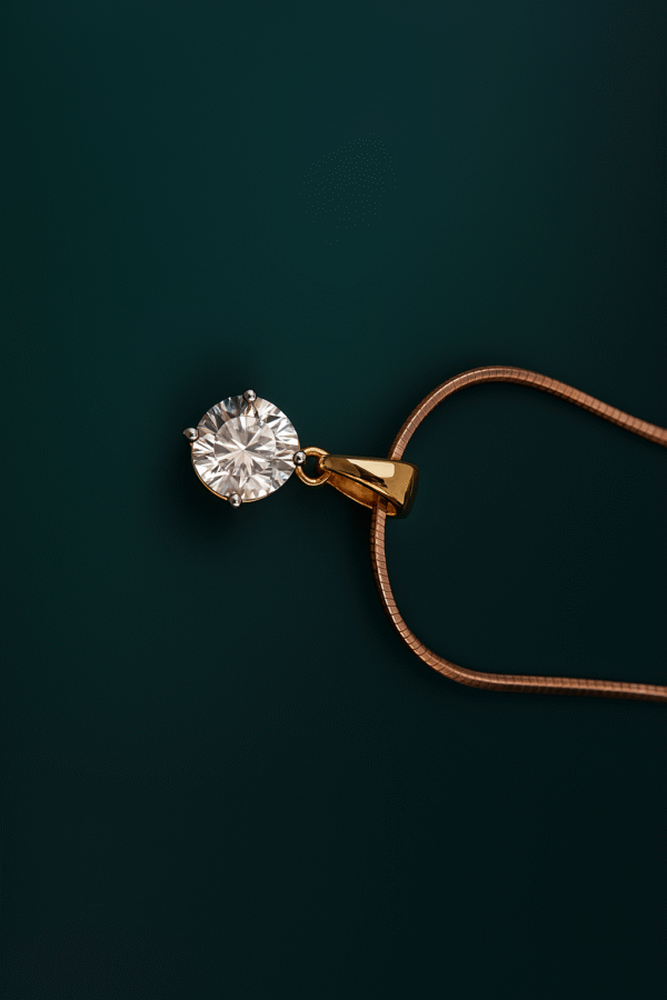Classic Solitaire Diamond Pendant | Gw-0.880 gm | Dia-1.11 ct