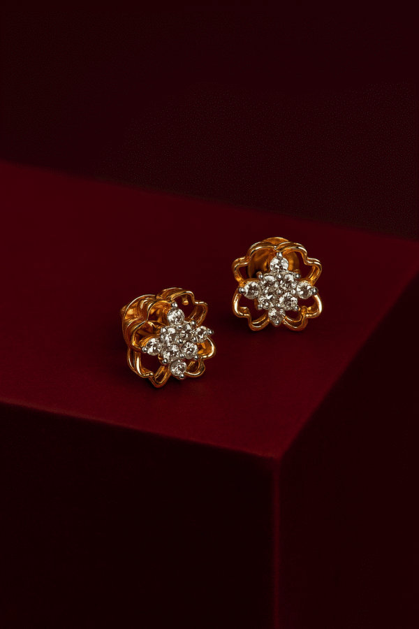 Blossom Cluster Diamond Stud Earrings