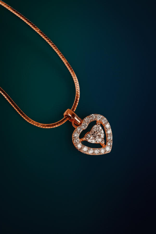 Heart-Shaped Diamond Pendant | Gw-1.100 gm | Dia-0.52 ct