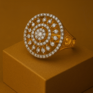 Grand Heritage Sunburst Diamond Cocktail Ring in Gold