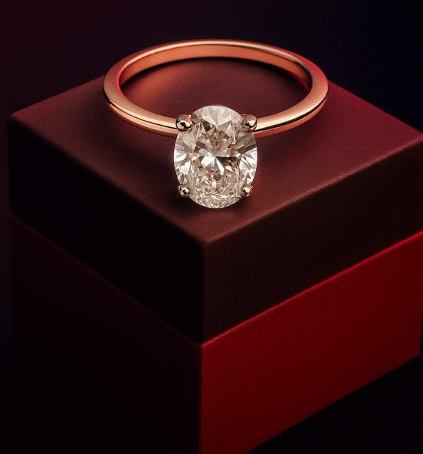 2.04 Ct CVD Lab-Grown Solitaire Diamond Ring in 18K Gold
