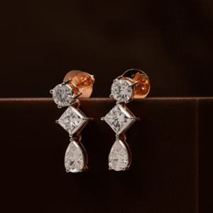 Trio-Cut CVD Diamond Earrings | 18K Gold | 3.53 Ct Lab-Grown Brilliance